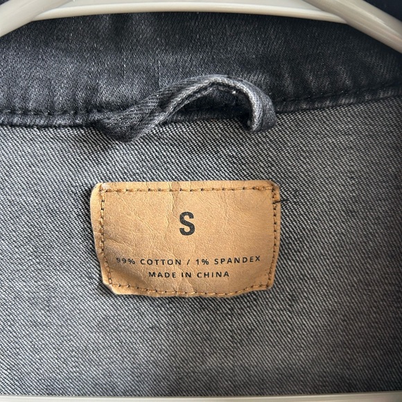 Space cream black denim jacket - Picture 3 of 7